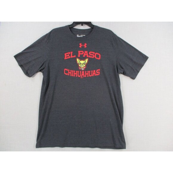 Under Armour El Paso Chihuahuas Graphic T-Shirt 2XL Loose Fit Short Sleeve Charc - Picture 1 of 9